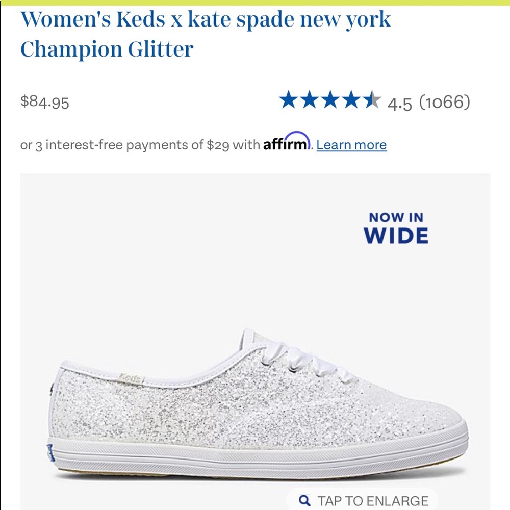 Kate Spade x Keds Sparkly White